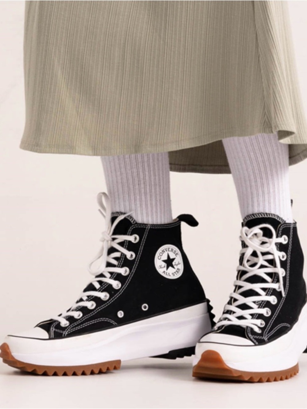 🖤 EUC Converse Black & White High-Top Platform Sneakers